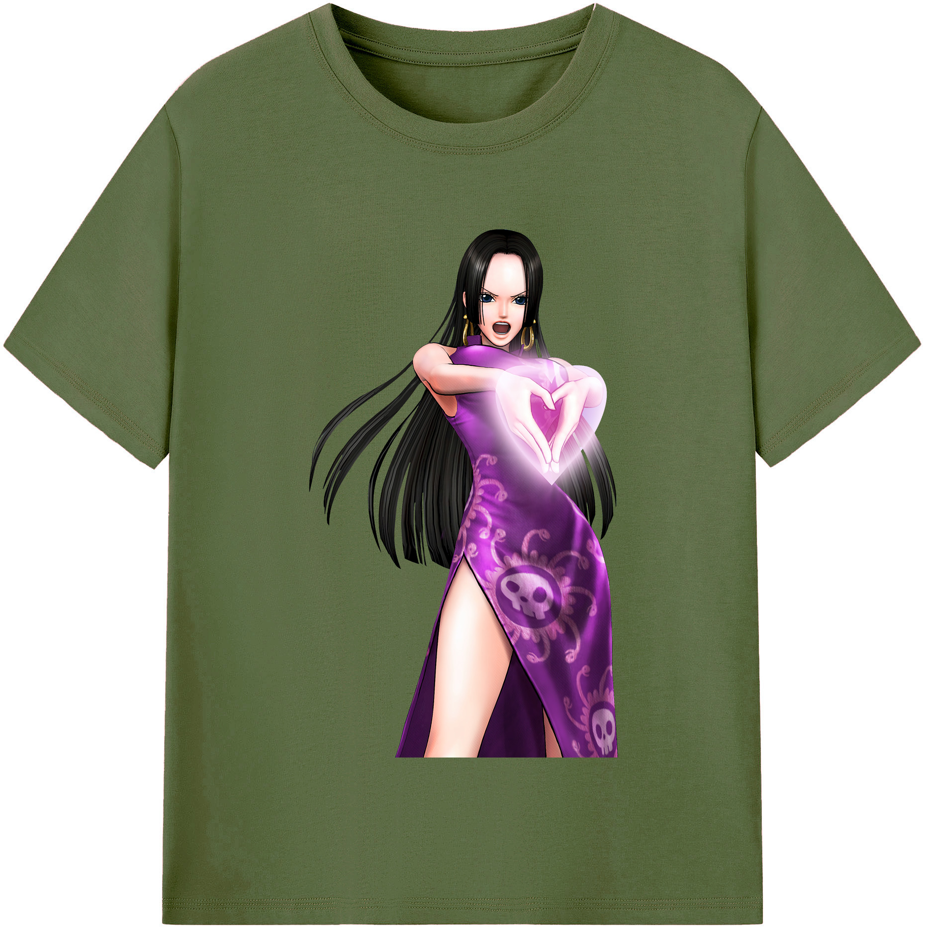 ワンピース ボア・ハンコック ONE PIECE Boa·Hancock 綿100％半袖Tシャツ（フロントプリント）